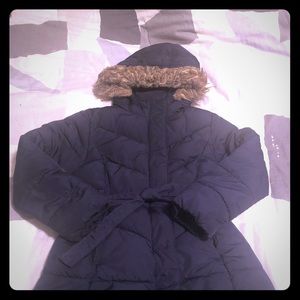 Girls Long Puffer Winter Coat